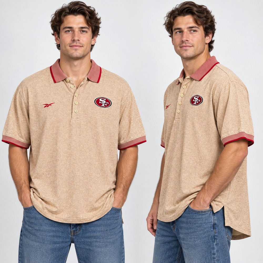 Vintage Reebok NFL Pro Line San Francisco 49ers Men's XL Embroidered Polo Shirt